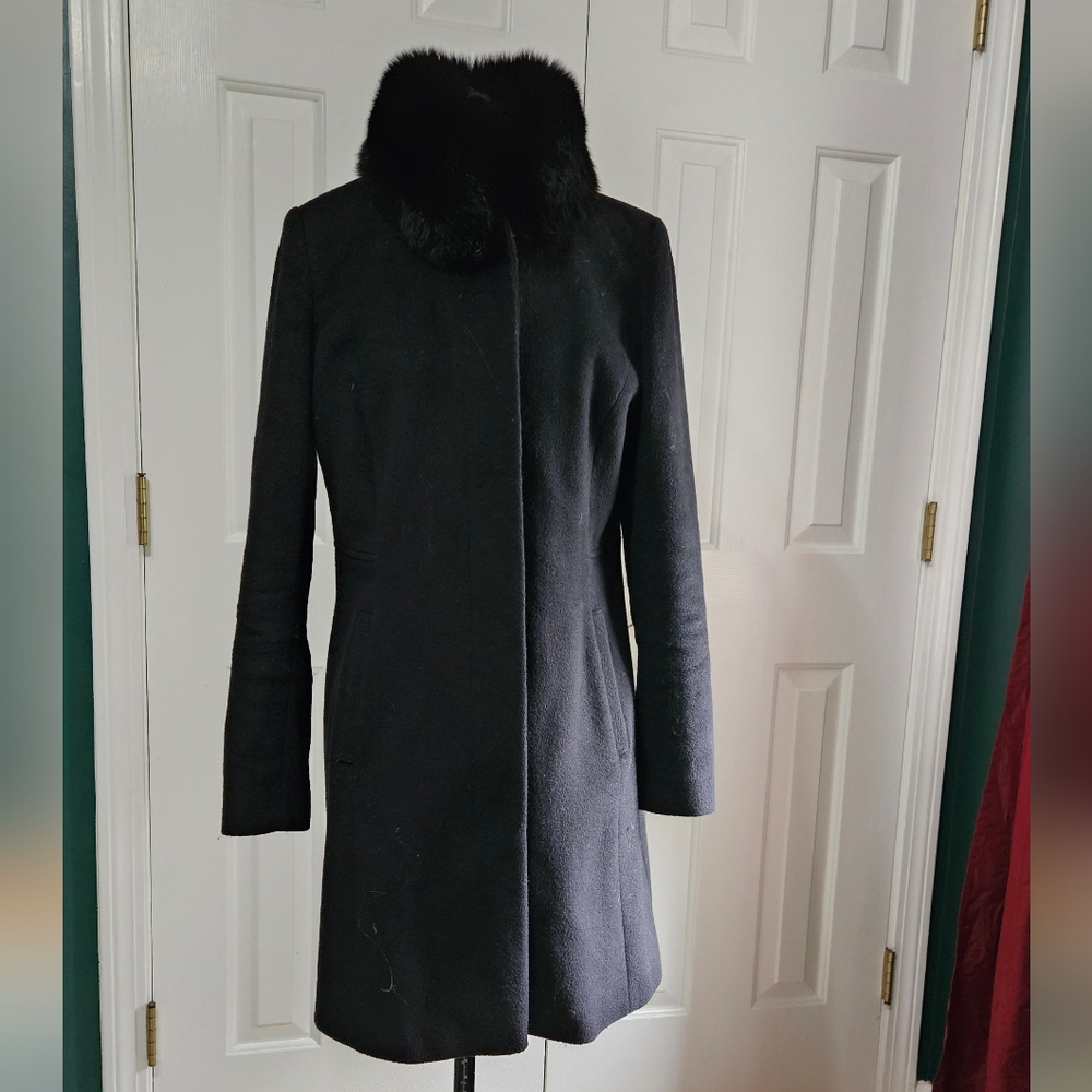 🦊🦊Perfect condition Via Spiga wool and fox furr coat size 8
